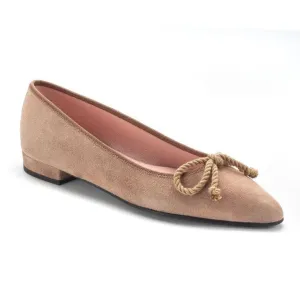 50113 - Taupe Suede Flats for Teen/Women by Pretty Ballerinas