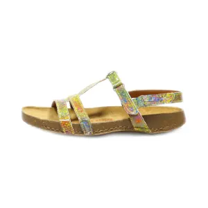 Art Flat Sandals Latex Brown Colour For Women