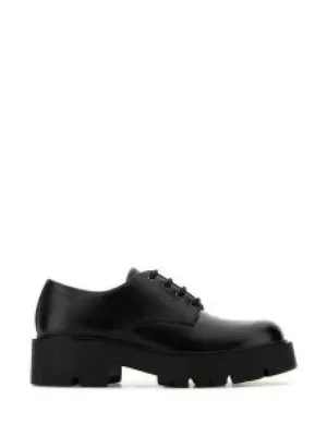 Brushed Leather Derby Black
