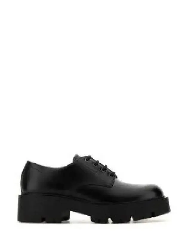 Brushed Leather Derby Black