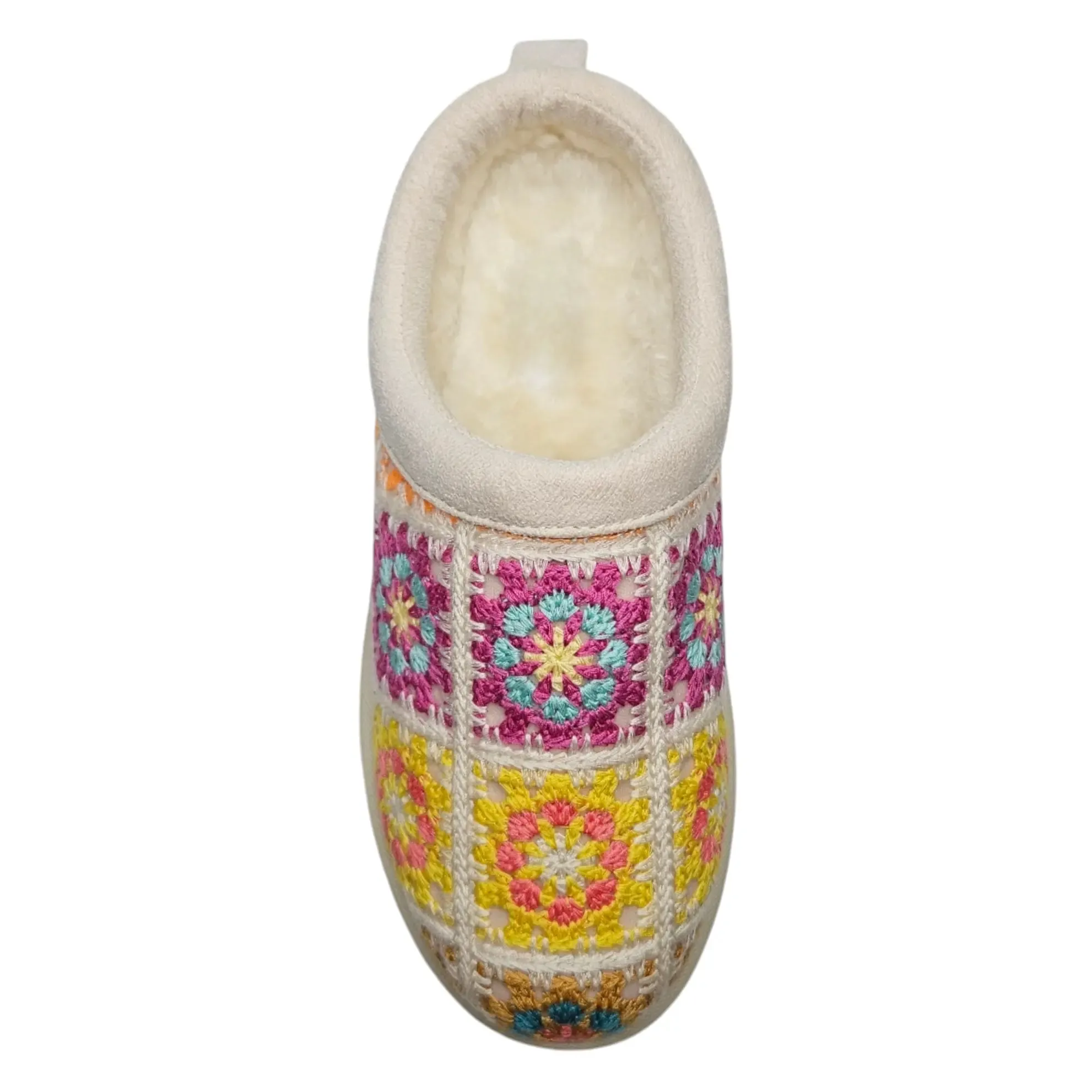 Frosty Platform Crochet Clog Slipper