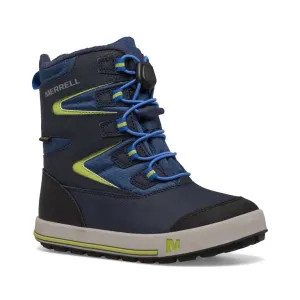 Merrell Snow Bank, Navy/Citron  - Kids Snow Boots