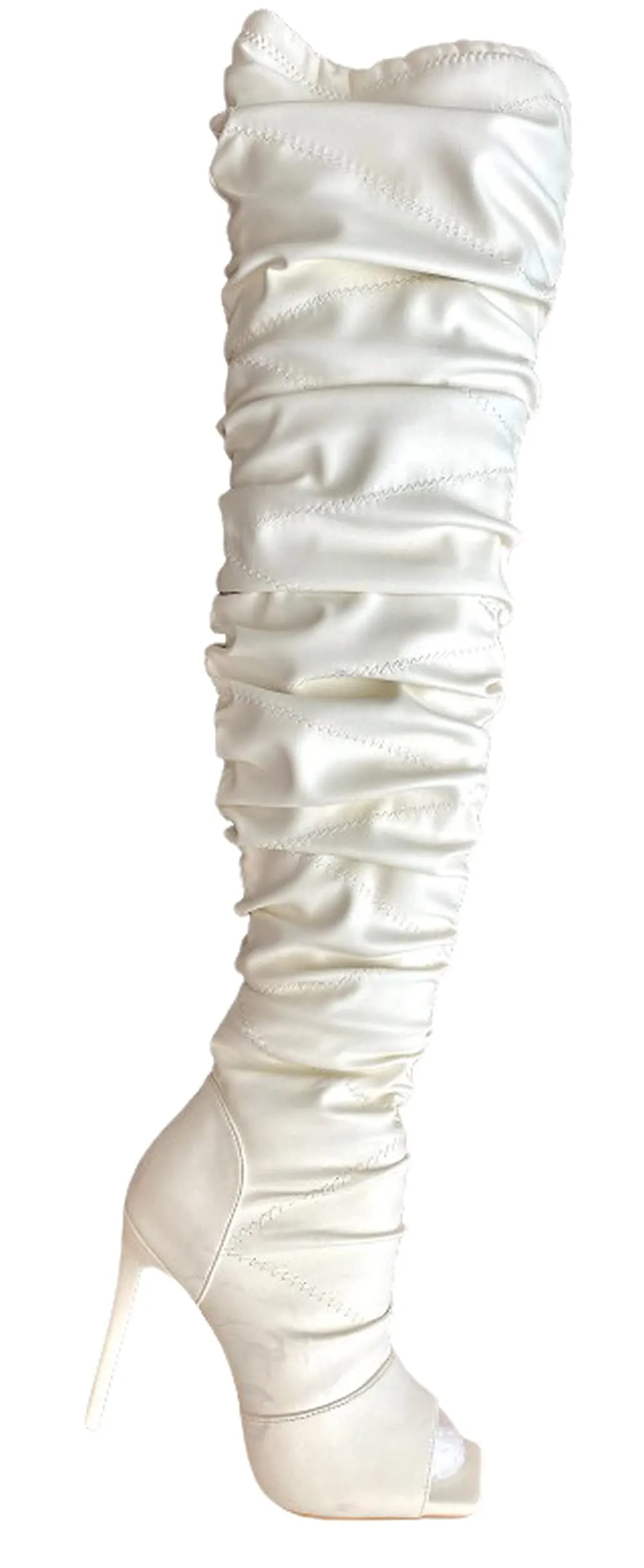 Peep Toe Stiletto Heel Over the knee Boots-Victoria-05 By Pazzle