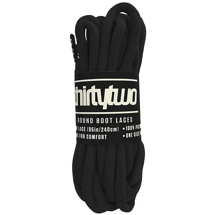 ThirtyTwo Black Snowboard Boot Laces